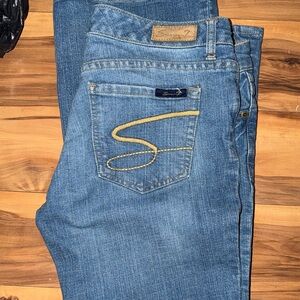 Seven7 Denim Jeans with Gold Accents